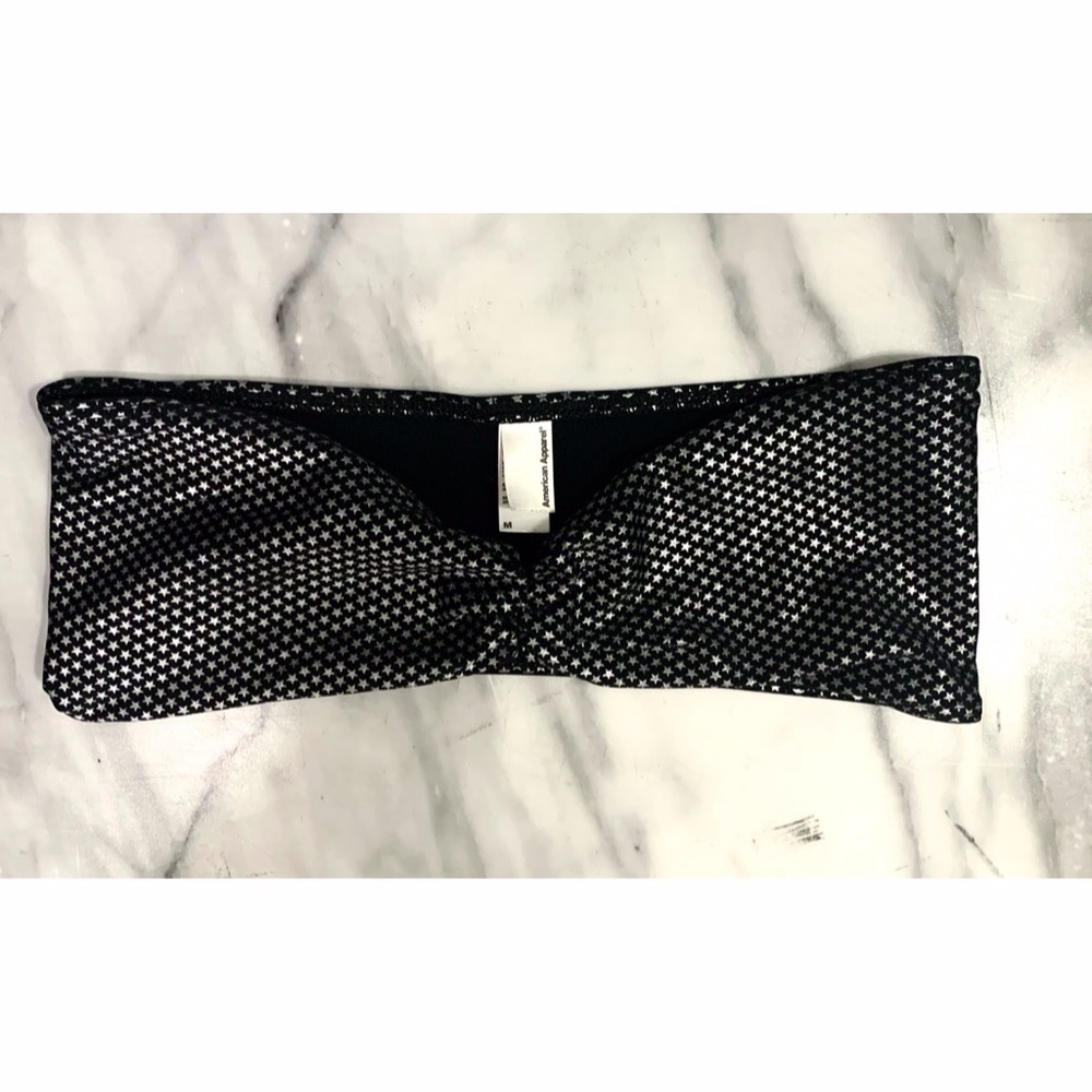 AMERICAN APPAREL - STARRY STRAPLESS BANDEAU (Medium) ⭐️✨👙💫🪩​